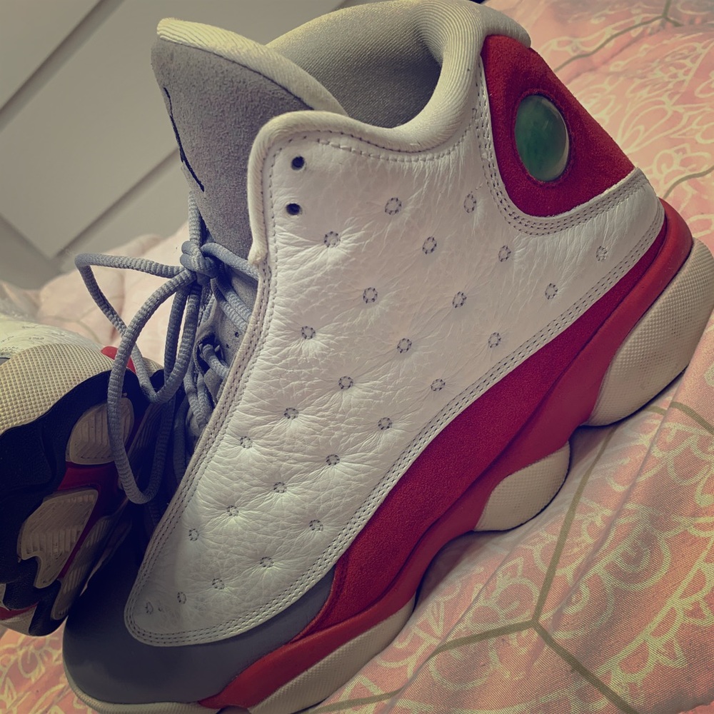 Jordan 13s Red, White, & Grey